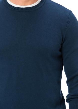 Синій чоловічий светр lc waikiki / лз вайкікі з круглою горловиною6 фото