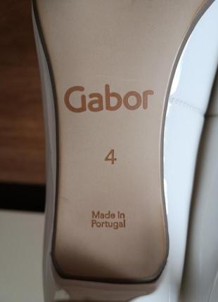 Білі лакові туфлі gabor 7