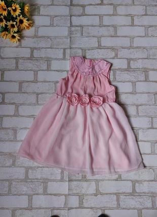 Нежно розовое платье на девочку