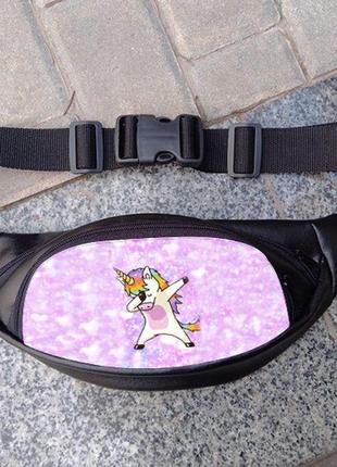 Поясная сумка бананка единорожка (q067)