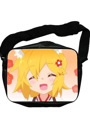 Сумка экокожа аниме лиса сэнко сенко заботликая 800 летняя  жена с двухсторонним принтом (b0052)