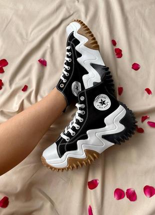 Кеди converse run star motion hi ‘black’3 фото