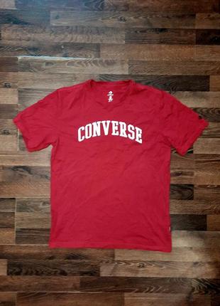 Мужская футболка converse с крупным вышитым лого1 фото
