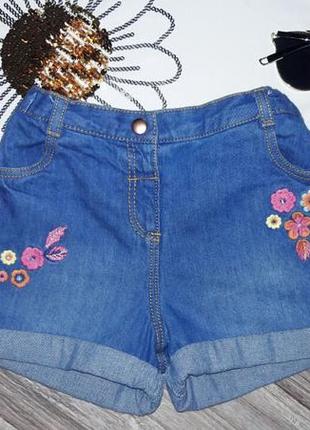Джинсові шорти з вишивкою 2-4г 4