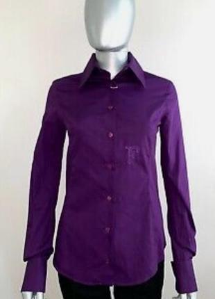 Новая шёлковая (100%silk) классическая блузка, рубашка gianfranco ferre 42 размер (италия, оригинал 100%). в наличии чёрно-белая2 фото