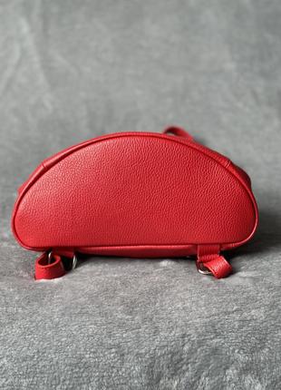 Кожаный красный рюкзак stella, италия, цвета в ассортименте6 фото