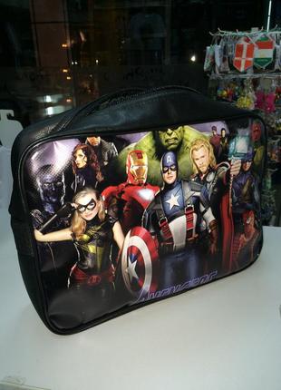 Сумка экокожа мстители капитан америка с двухсторонним принтом (b0076)