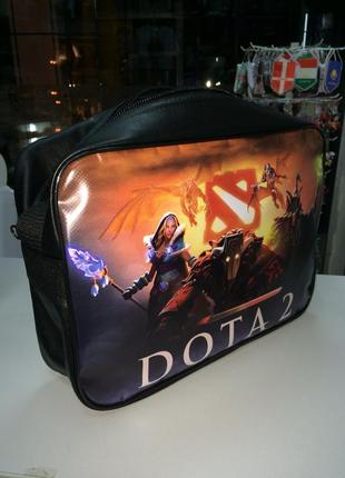 Сумка екошкіра dota 2 геймерська дота 2 з двостороннім принтом (b0080)
