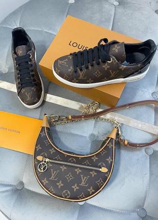 Сумка louis vuitton кожа лодочка коричневая3 фото