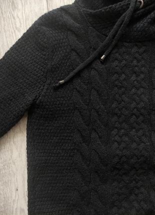 Теплый, комфортный шерстяной свитер с капюшоном. размер xl, шерсть не колет.3 фото