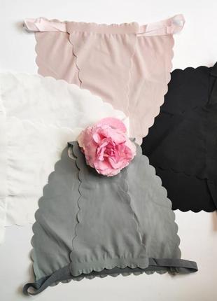 Бесшовные трусики бикини однотонные