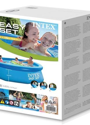 Переносной бассейн надувной intex 28120 (305х76 см) надувной круглый бассейн интекс для детей4 фото