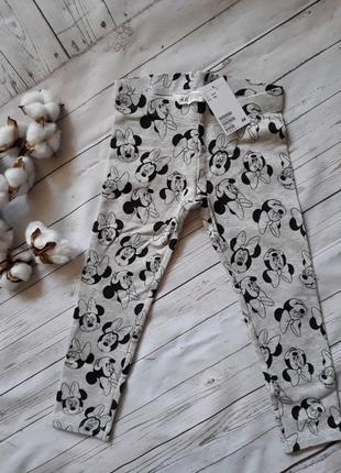 Лосины с минни на 3-4 года h&m
