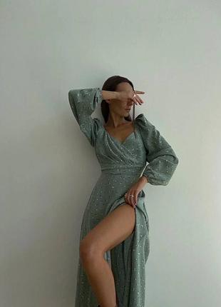 Длинное весеннее платье