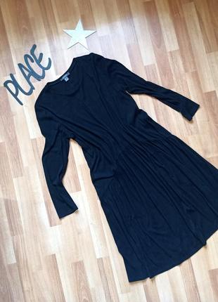 Платье женское стильное стрейч вельвет черное мягкое primark1 фото
