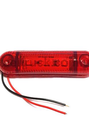 Фонарь габаритный декоративный красный (3 led)