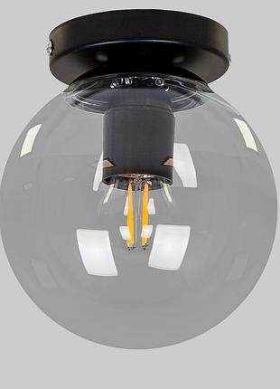 Черный потолочный стеклянный светильник (56-xpr150f-1 bk+cl)
