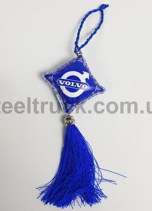 Декоративная подушка-кисточка volvo, синяя