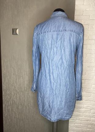 Подовжена джинсова блуза блузка сорочка туніка forever 21, s2 фото