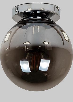 Серебряный потолочный стеклянный светильник (56-xpr150f-1 cr+bk)