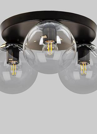 Черная потолочная люстра с шарами (56-xpr150f-3 bk+cl)