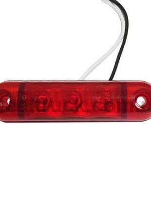 Фонарь габаритный декоративный красный (3 led)