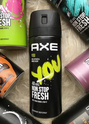 Axe you 48h non stop fresh дезодорант спрей мужской для мужчин с пряным ароматом