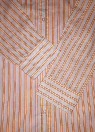 Рубашка в полоску желто-оранжевую benetton6 фото
