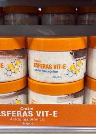 Крем для тела с витамином е и гиалуроновой  кислотой esferas vit-e deliplus испания, 250 мл