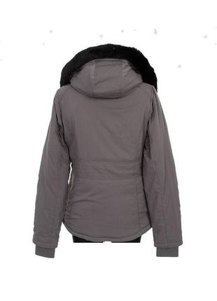 Куртка, женская,зимняя,теплая,серая,с капюшоном, демисезонная, bench, размер 44-462 фото