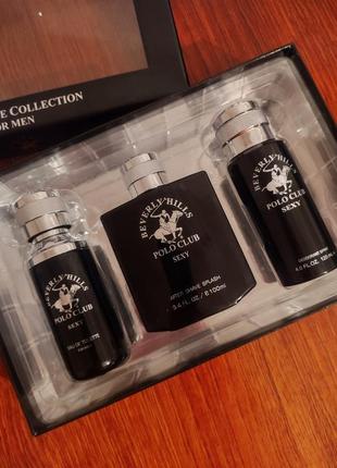 Мужской фирменный элитный парфюмерный набор, мужской подарочный набор, мужской элитный парфюм, духи мужские, polo club beverlyhills sexy1 фото