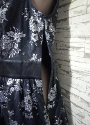 Шикарное нарядное вышитое платье,  натуральный шелк5 фото