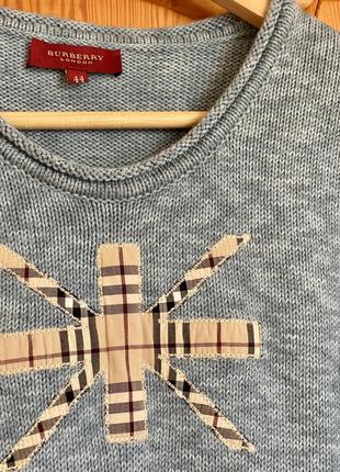 Винтажная кофта светер реглан burberry s оригинал2 фото