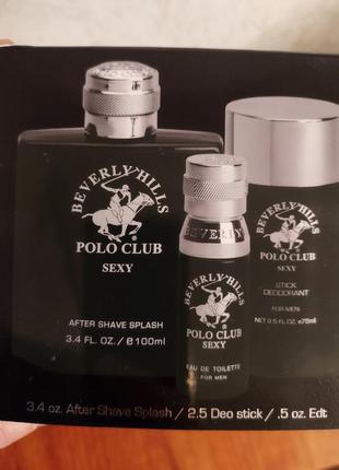Мужской подарочный набор, парфюм мужской, polo beverly hills club /дезодорант для...