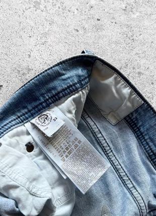 Diesel men’s tepphar slim-carrot blue denim jeans завужені джинси9 фото