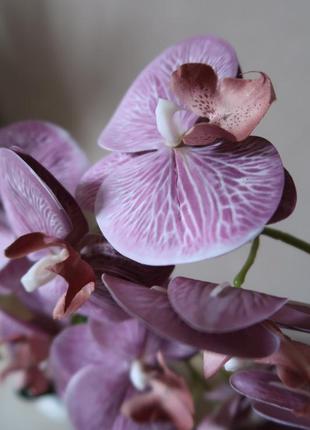 Орхідея фіолетово-бузкова штучна фаленопсіс 58 см5 фото