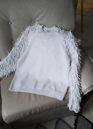 Стильний светр з бахромою stradivarius1 фото