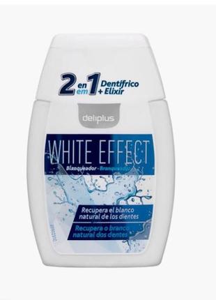 Гелева зубна паста deliplus 2в1 з бікорбонатом, фтором і папаїном, вибілювальна м'ятна, 100 мл