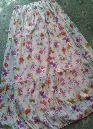 Очень красивая макси юбка с цветочками8 фото