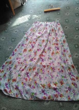 Очень красивая макси юбка с цветочками3 фото