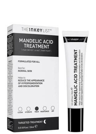 Крем пілінг із мигдалевою кислотою the inkey list mandelic acid treatment