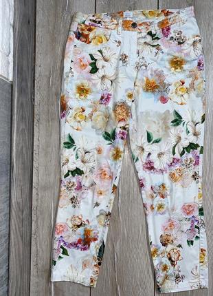 Штани брюки у квітковий принт alba moda, m4 фото
