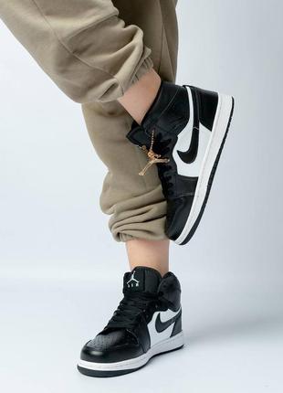 🔥женские кроссовки nike air jordan 1 high t black&amp;white”