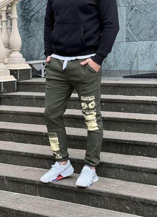 Чоловічі штани на манжетах тканина джинс бенгалін розміри s, m, l, xl, 2xl