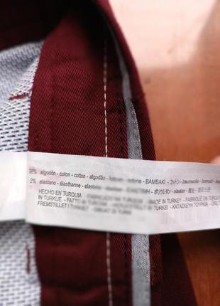 Мужские брюки чинос цвета бургунди, zara man eur 42, 180/84 cm8 фото