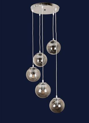 Люстра в стилі лофт 756pr150f-5 cr+bk (290)