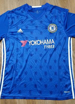 Футболка футбольна chelsea adidas розмір хл челсі адідас синя домашня