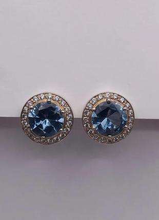 Серебряные серьги с кубическим цирконом