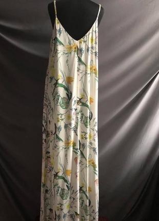 Довге весняне літнє плаття максі різнобарвне в квітковий принт від бренду mbym6 фото