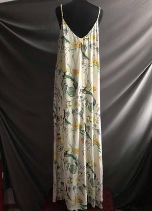 Довге весняне літнє плаття максі різнобарвне в квітковий принт від бренду mbym10 фото